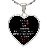 Load image into Gallery viewer, BLACK HEART PENDANT WITH OPTIONAL ENGRAVING ON THE BACK FOR A LOVED ONE