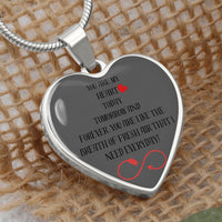 Load image into Gallery viewer, GRAY HEART PENDANT WITH OPTIONAL ENGRAVING ON THE BACK FOR A LOVED ONE
