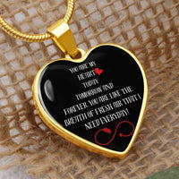 Load image into Gallery viewer, BLACK HEART PENDANT WITH OPTIONAL ENGRAVING ON THE BACK FOR A LOVED ONE