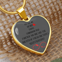 Load image into Gallery viewer, GRAY HEART PENDANT WITH OPTIONAL ENGRAVING ON THE BACK FOR A LOVED ONE