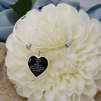 Load image into Gallery viewer, BLACK HEART BANGLE WITH OPTIONAL ENGRAVING ON THE BACK FOR A LOVED ONE