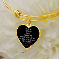 Load image into Gallery viewer, BLACK HEART BANGLE WITH OPTIONAL ENGRAVING ON THE BACK FOR A LOVED ONE