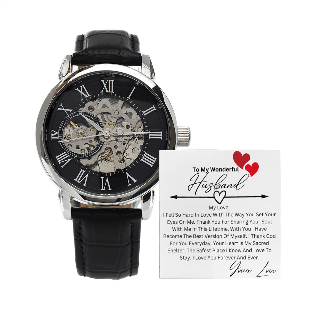 MEN'S OPENWORK WATCH FOR HUSBAND