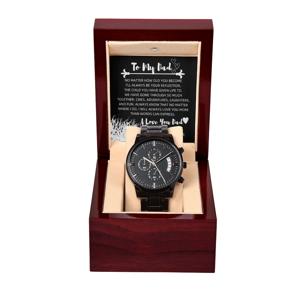 Black Chronograph Watch For Dad