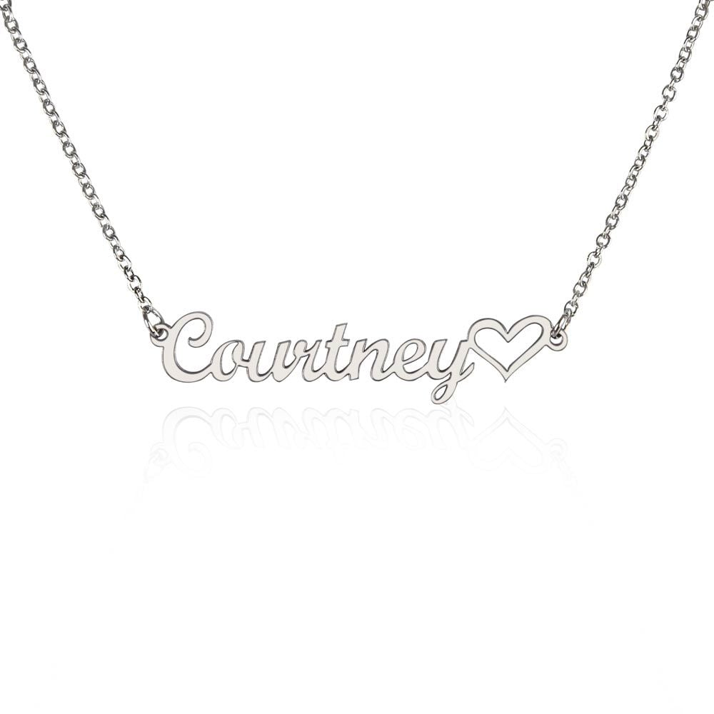 NAME NECKLACE + HEART FOR COURTNEY